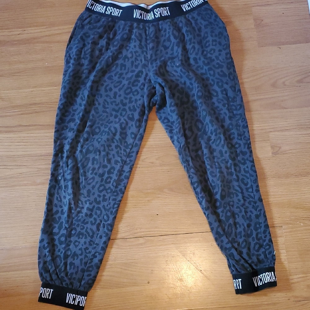 Victoria's Secret Gray Track Pants Joggers Elastic Cuffs